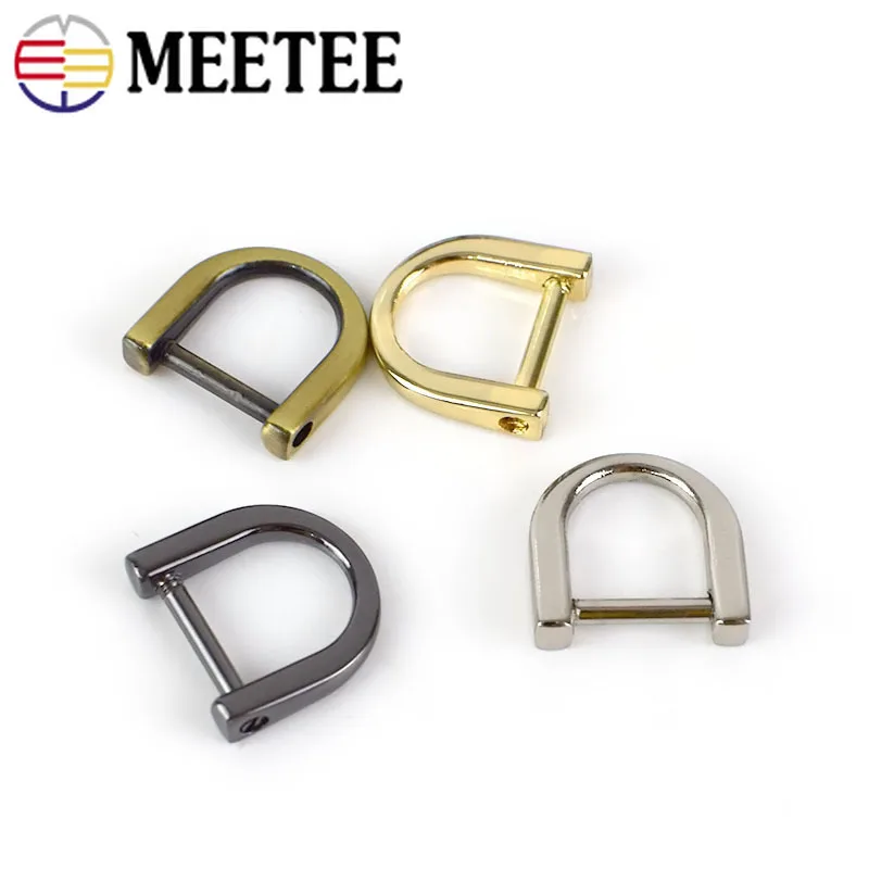 10pcs 13/16/19mm Metal O D Ring Detachable Screw Buckles Shackle Clasp for Bag Strap Belt Hang Buckle Leather Craft Accessories