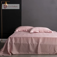 liv esthete 100 silk noble pink flat sheet silk 25 momme queen king healthy bed sheets pillowcase for women men kids living