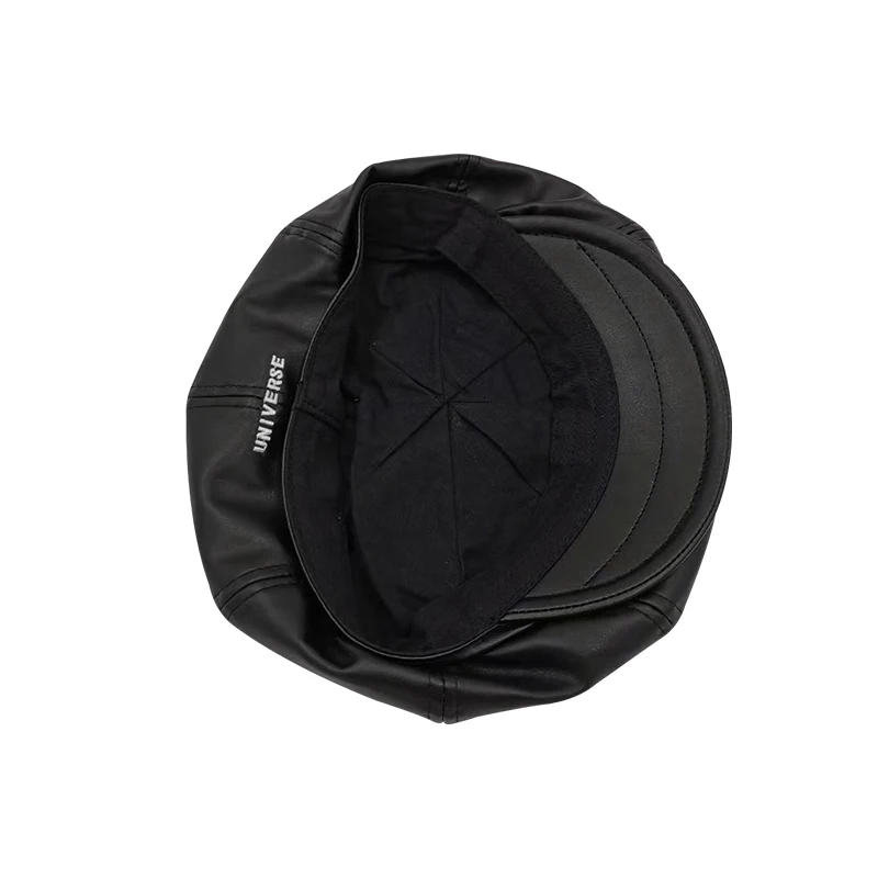 Кепка газетчика унисекс теплая восьмиугольная кепка из ПУ кожи в стиле ретро