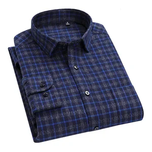 Мужская классическая рубашка в клетку DAVYDAISY, рубашка с длинным рукавом из 100% хлопка на осень и зиму, DS265, 2020