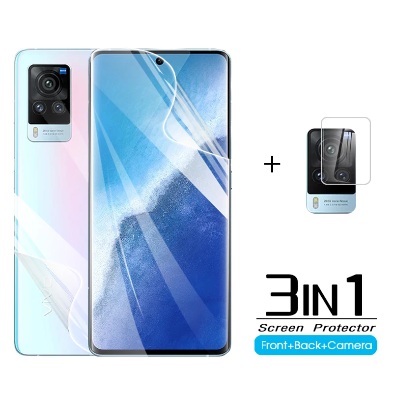 

Гидрогелевая мягкая пленка 3 в 1 для vivo x60 pro, Защита экрана для vivo x60 60 pro, прозрачная пленка с полным клеем, ультратонкая пленка x60 pro