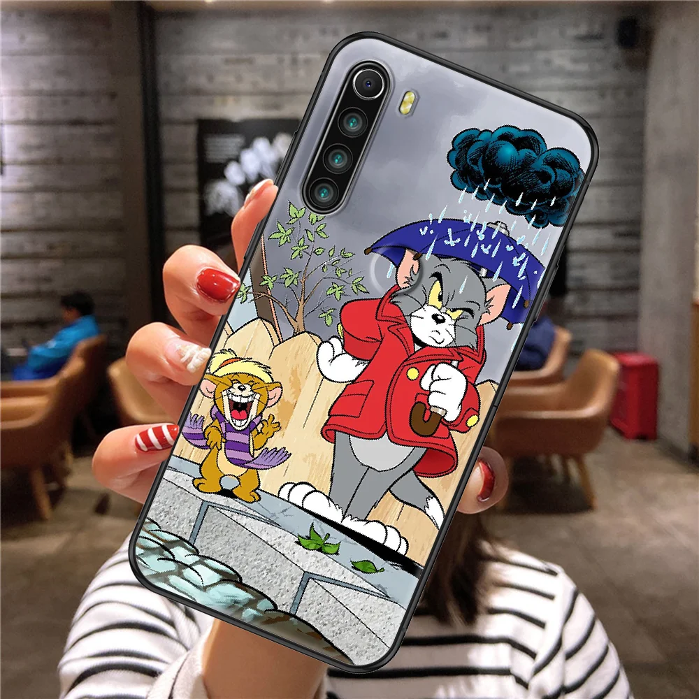 

Cat TOM Mouse JERRYS Phone case For Xiaomi Redmi Note 7 7A 8 8T 9 9A 9S 10 K30 Pro Ultra black soft shell pretty funda luxury