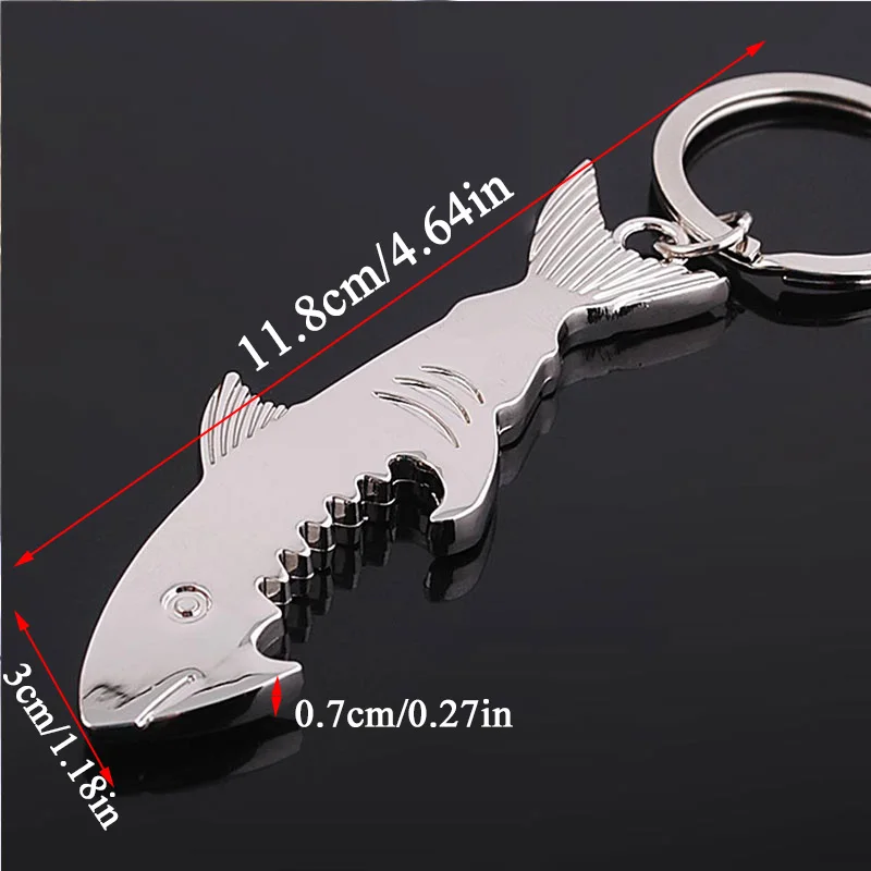 

Zinc Alloy Key Ring Beer Bottle Opener Unique Creative Wedding Favor Gifts 1PC Shark Shape Bottle Can Opener Key Chain