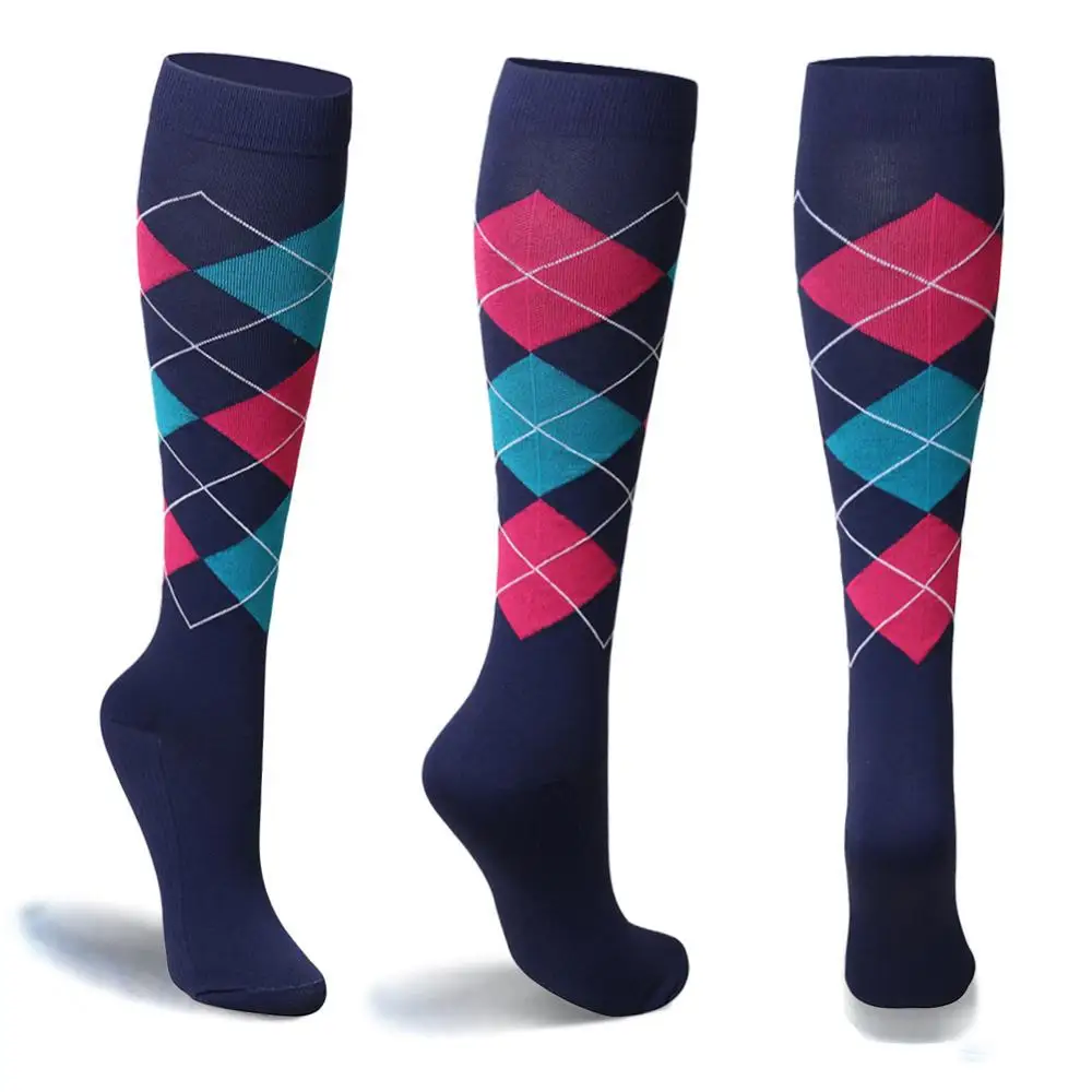 Funny Socks Women Men Sports Compression Stocking Christmas Leg Pressure Running Soccer Cycling Basketball Compress Socks - Color: as show