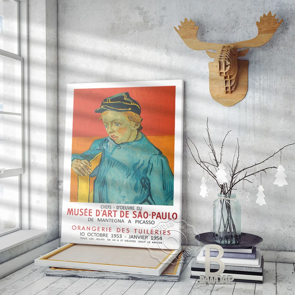 Фото Выставочный постер Van Gogh Musee D'Art De Sao-Paulo, художественные принты Orangerie Des Tuileries Io Octobre, винтажный французский домашний декор №2