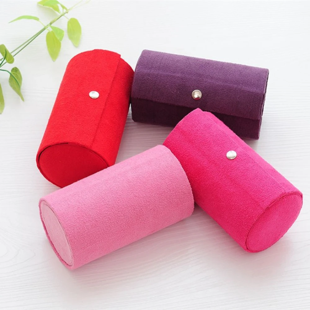 

1Pc Portable Travel Jewelry Roll Storage Organizer Travel Jewelry Accessory Box Organizer Case for Rings Earrings Necklaces