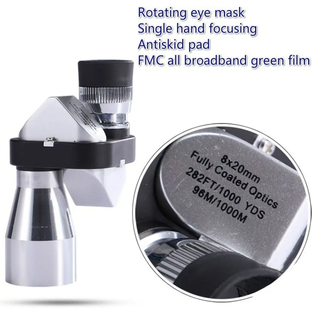 

8x20 HD Night Vision Mini Pocket Monocular Telescope Optical HD Zoom Monocular Outdoor Telescope for Hunting Camping Hiking