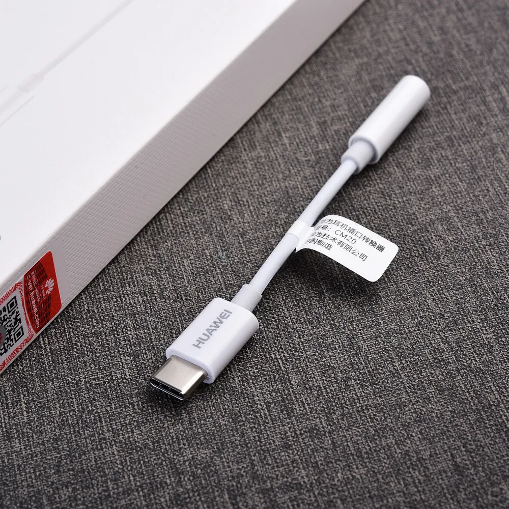 Переходник для наушников Huawei с USB Type C на 3 5 мм оригинальный Aux аудио кабель
