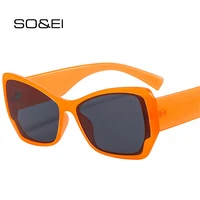 soei ins popular fashion cat eye sunglasses women orange pink shades uv400 men trending sun glasses