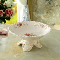 european ceramic tableware fruit decorative plate coffee table food tray bowl porcelain platter fruit basket home decor