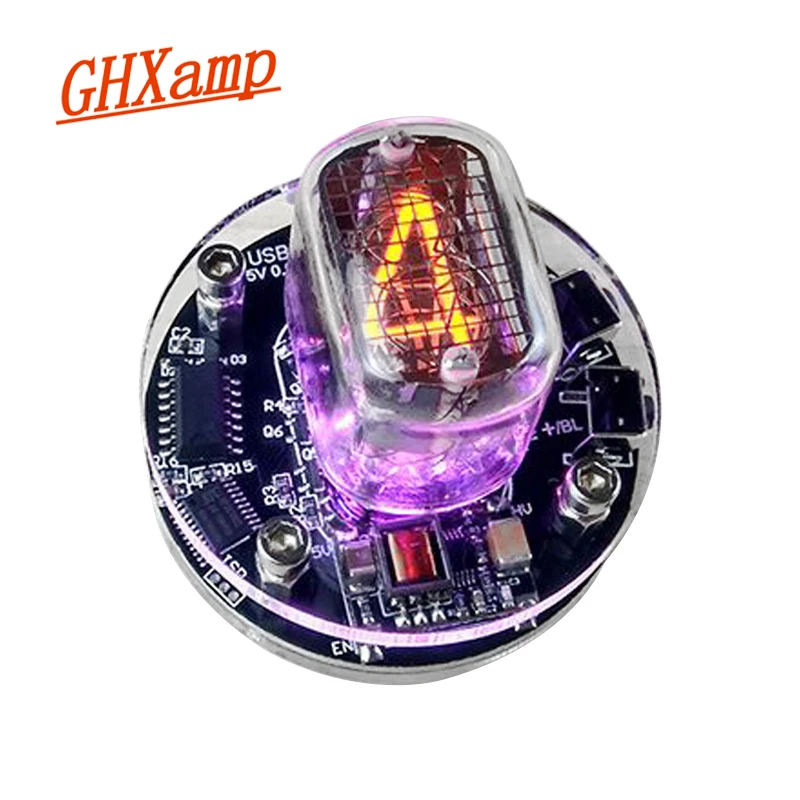 GHXAMP IN-12 Nixie Clock RGB Аудио электронные аксессуары DIY одноламповые светящиеся часы micro USB DC5V