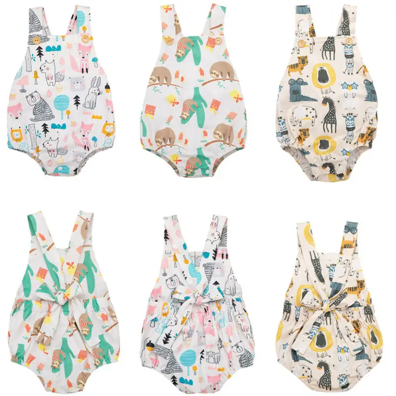 Детский комбинезон в виде животного без рукавов для маленьких мальчиков и