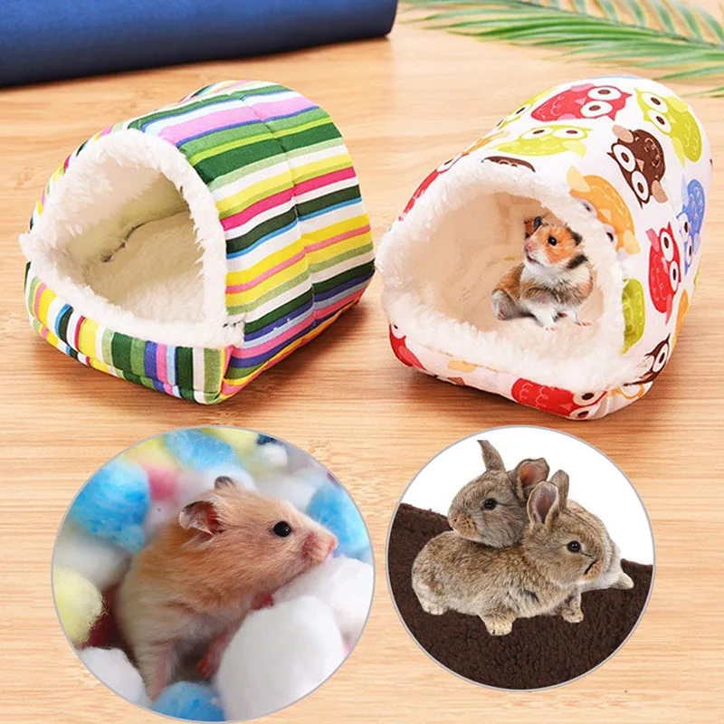 Теплый мягкий удобный домик для домашних животных хомяков грызунов маленьких