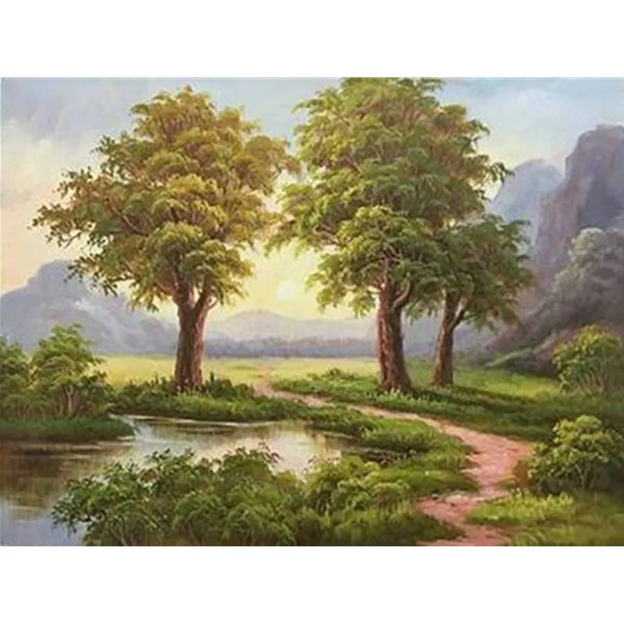 

5D Diamond Painting European landscape oil painting Full Square Diamond Inlaid Embroidery Inlaid Home Decoration