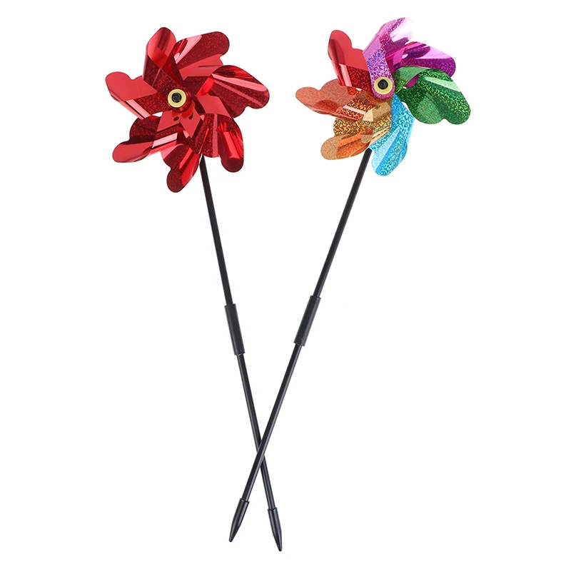 

1pcs Bird Repeller Pinwheels Reflective Sparkly Bird Deterrent Windmill Protect Garden Plant Flower Garden Lawn Decoration