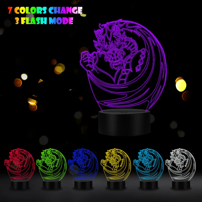 Светодиодный ночсветильник VCity Dragon 3D лампа с USB-зарядкой и сенсорным управлением