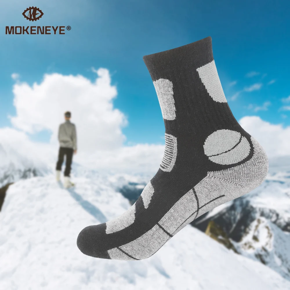 

Теплые носки, зимние носки из мериносовой шерсти, дышащие, с хорошей буферной емкостью, с защитой от трения, для катания на лыжах, езды на вел...