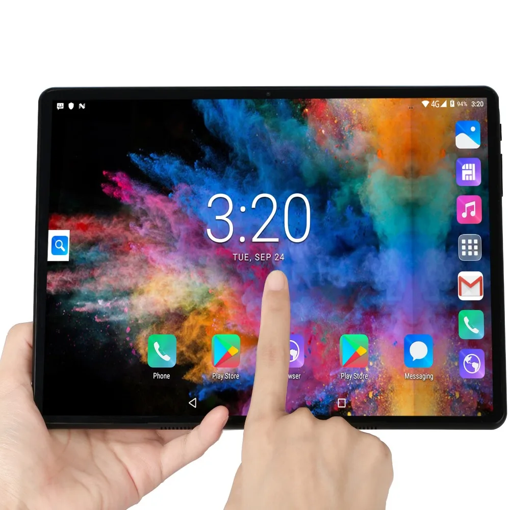 10,1 дюймовый планшетный ПК 2.5D стальной экран 3G/4G Телефонный звонок Android 9,0 десять ядер 8 ГБ/128 Гб rom Bluetooth Wi-Fi 3G Вызов gps Планшетный ПК