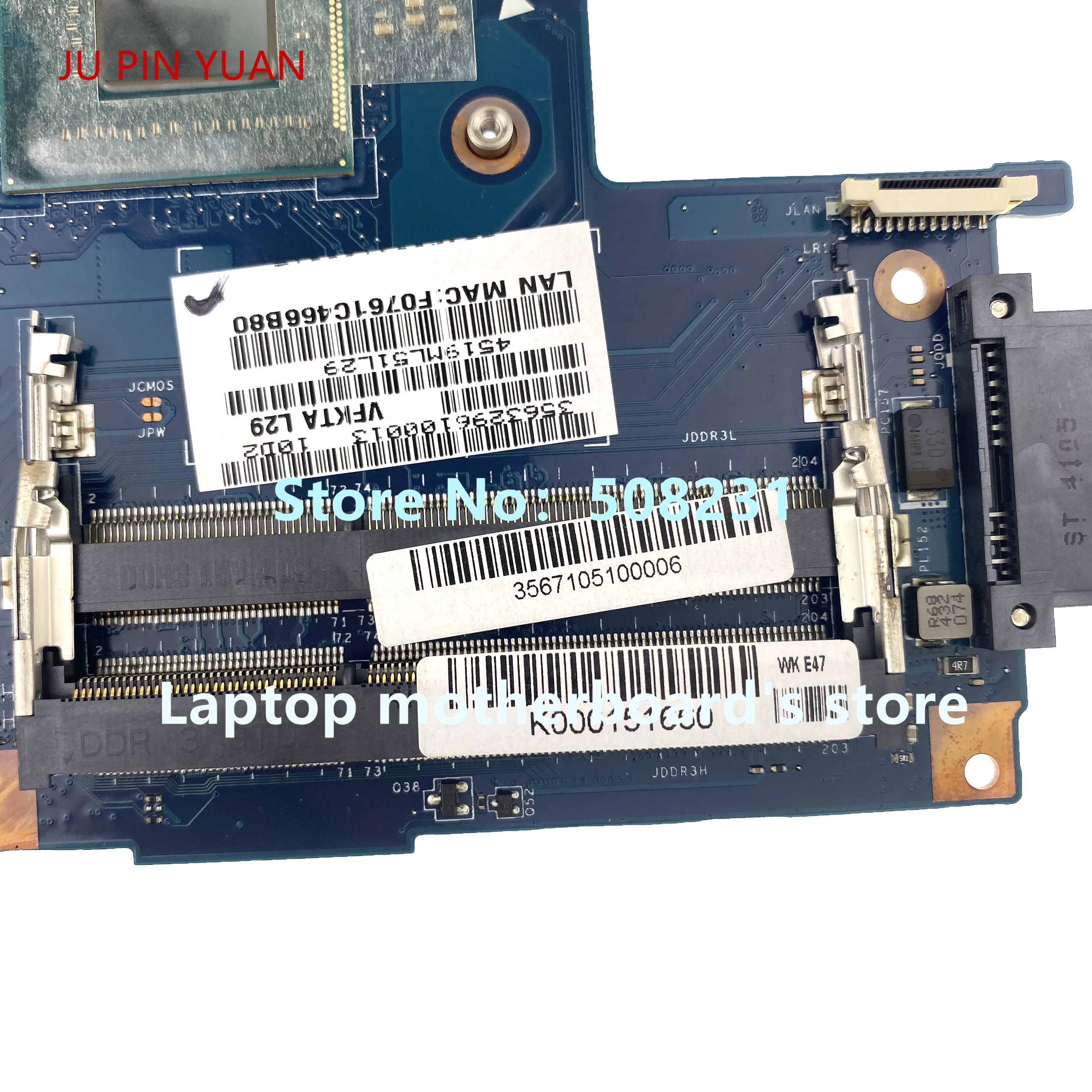 JU PIN YUAN для ноутбука Toshiba Satellite оригинальная материнская плата модель K000151660 с