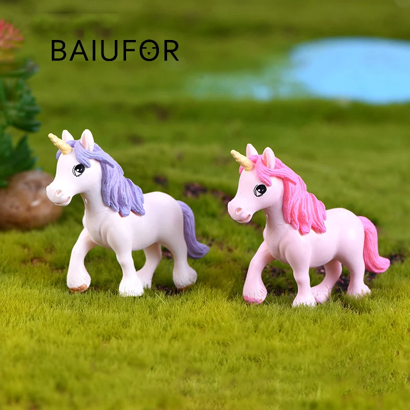 BAIUFOR животные миниатюры Единорог Сказочный Сад миниатюра суккуленты