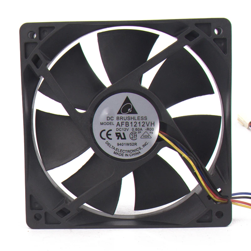 

Оригинальный AFB1212VH 12 см 120x120x25 мм 12 В 0.60A12025 регулировка скорости шасси материнской платы высокий объем воздуха чехол для ПК охлаждающий вент...