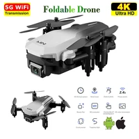 rc drone uav wifi fpv quadcopter with 4k hd dual cameras aerial photography one key return foldable remote control aircraft gift