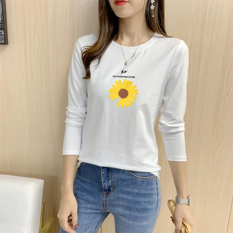 

2020 Tops beige T-shirts Cotton Female Fashion Womens Garment