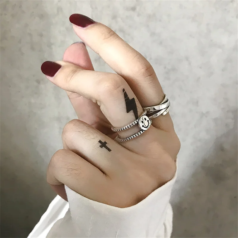 Женское кольцо с двумя указательными пальцами FFLACELL в стиле ретро панк хип