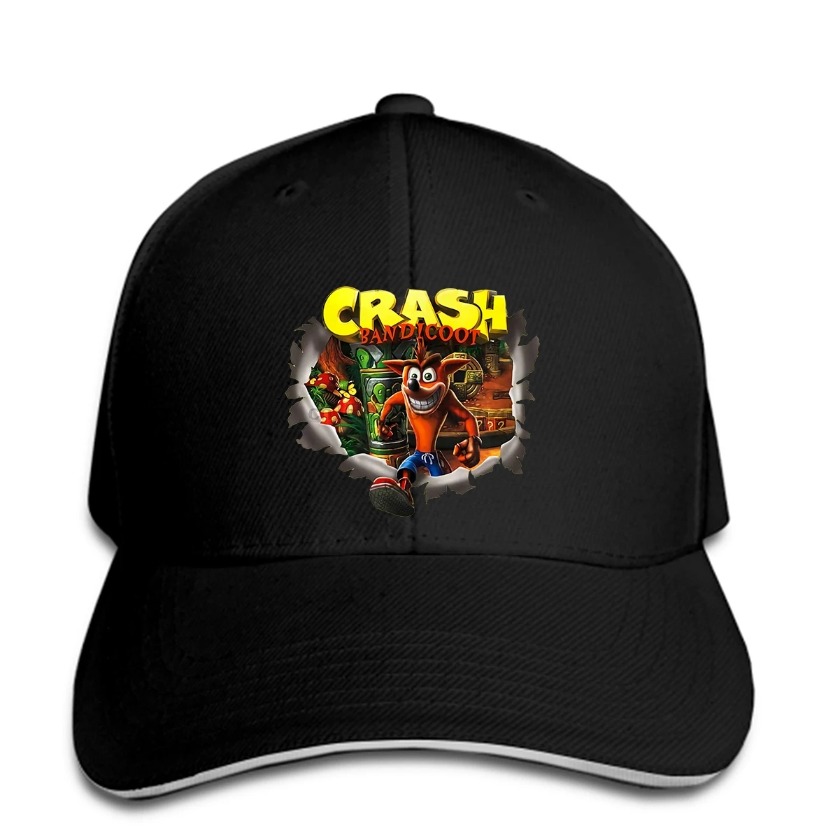 Primark Crash Bandicoot Мужская бейсболка мужская для геймера официальная черная