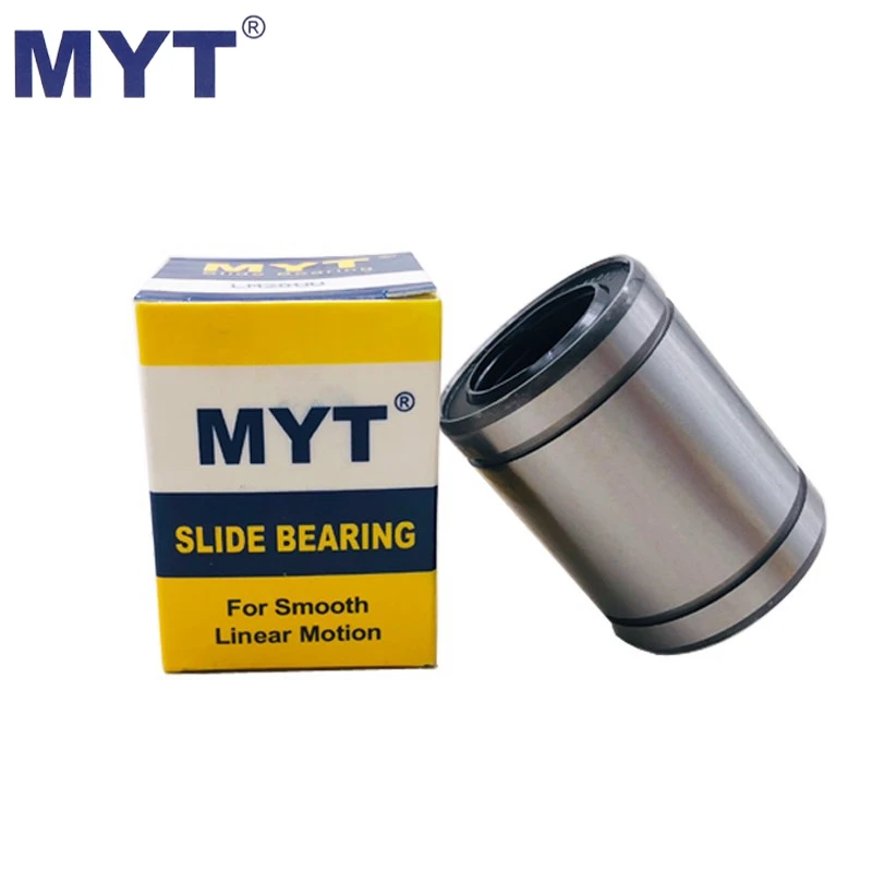 10 100pcs myt precision lm8uu 8x15x24mm linear bearing ball bushing 8mm for linear rail rod shaft cnc parts 3d printer lm8 uu free global shipping