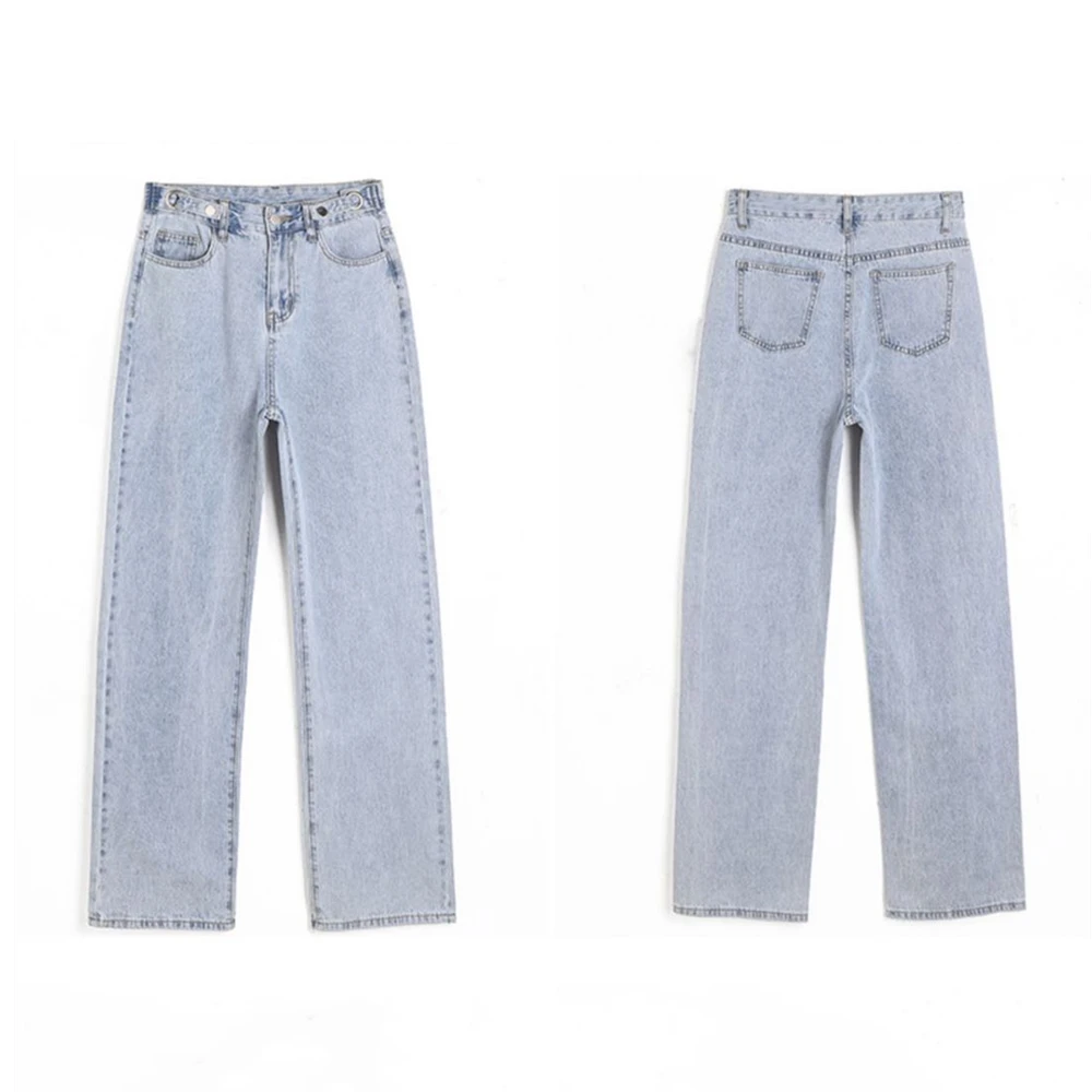 

2020 High Waist Loose Comfortable Jeans For Women Plus Size Fashionable Casual Straight Pants Mom Jeans Washed Boyfriend Jeans