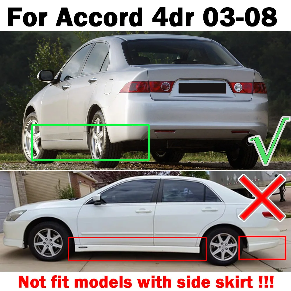 4pcs For Honda Accord Inspire 4dr sedan 2003 2004 2005 2006 2007 Front Rear Mud Flaps Fit Mudflaps Splash Guards | Автомобили и