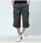 Мужские шорты Карго с несколькими карманами, летние свободные Бриджи на молнии, короткие штаны, повседневные хлопковые мужские шорты до колена размера плюс M-5XL