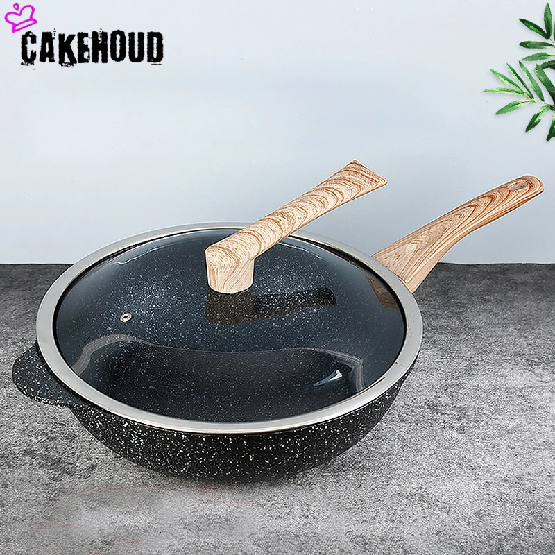 Новый 32 см Многофункциональный пшеничной камня сковородка для жарки Алюминий