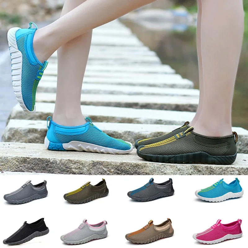 

Summer Women's Men's Casual Shoes Mesh Breathable Walking Shoes Lightweight Jogging Sneakers Slip-On Couples Flats Comfortable