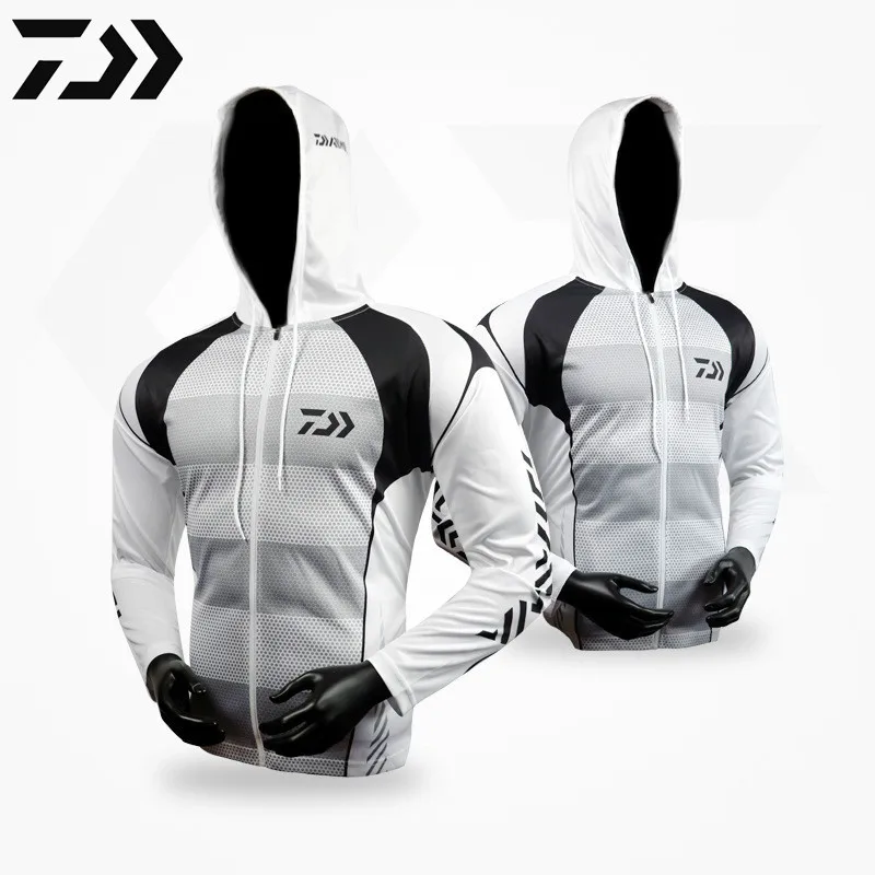 

Новинка, одежда для улицы, Мужская дышащая быстросохнущая одежда для рыбалки с УФ-защитой, одежда для рыбалки с длинным рукавом и капюшоном