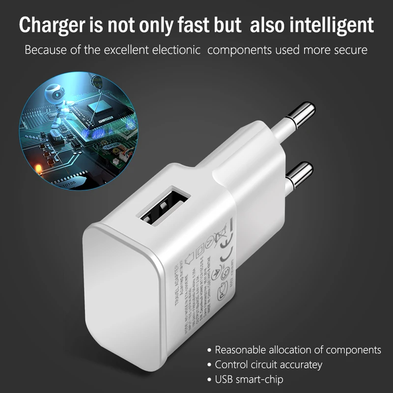 5V 2A штепсельная вилка зарядное устройство USB адаптер Micro для зарядки и