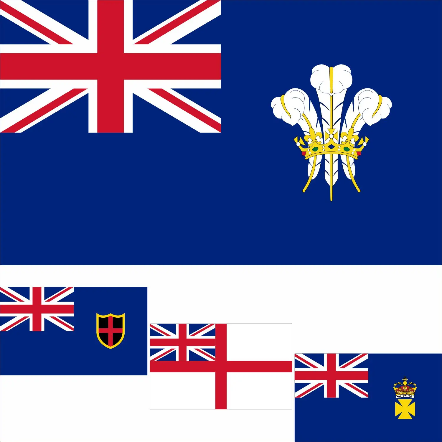 

British Squadron Naval United Kingdom Yacht Club Ensign Royal Flag Cornwall St Helier 3X5FT Forth Sussex British Governor 3X6FT