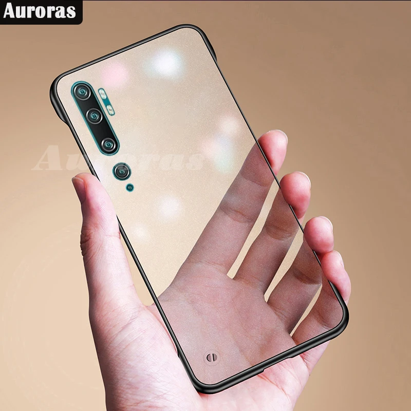 Auroras чехол для mi Note 10 Прозрачная Жесткая рамка без полей противоударный Xiaomi s