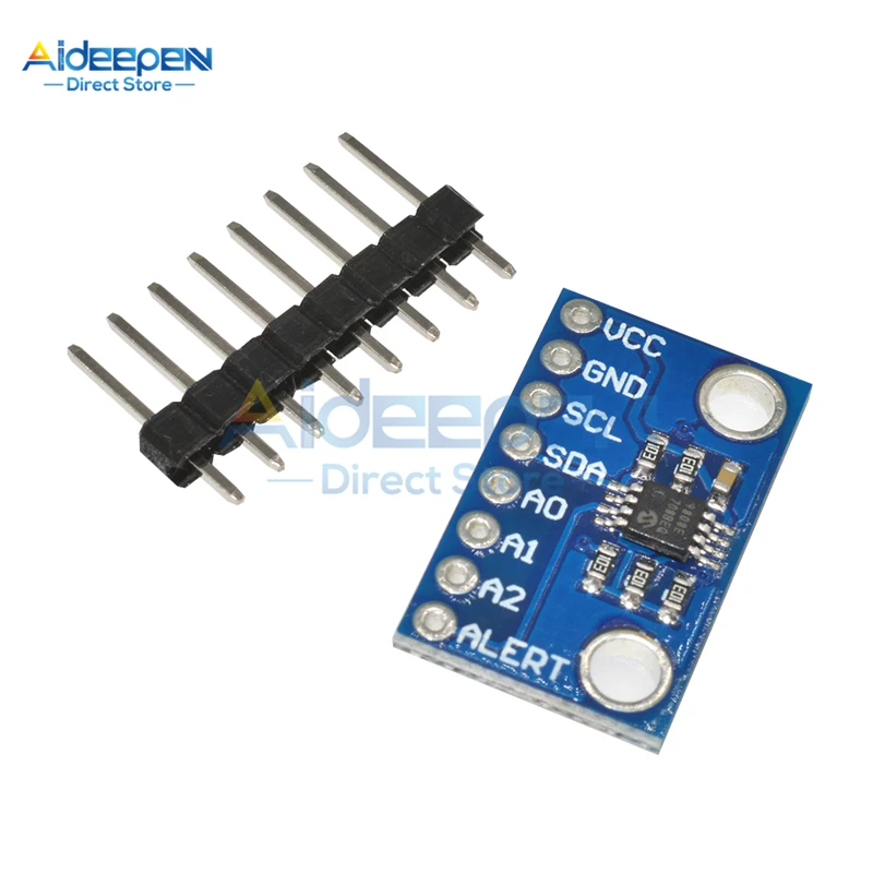 

High Accuracy Temperature Sensor MCP9808 I2C Breakout Board Module 2.7V-5V Logic Voltage For Ardunio