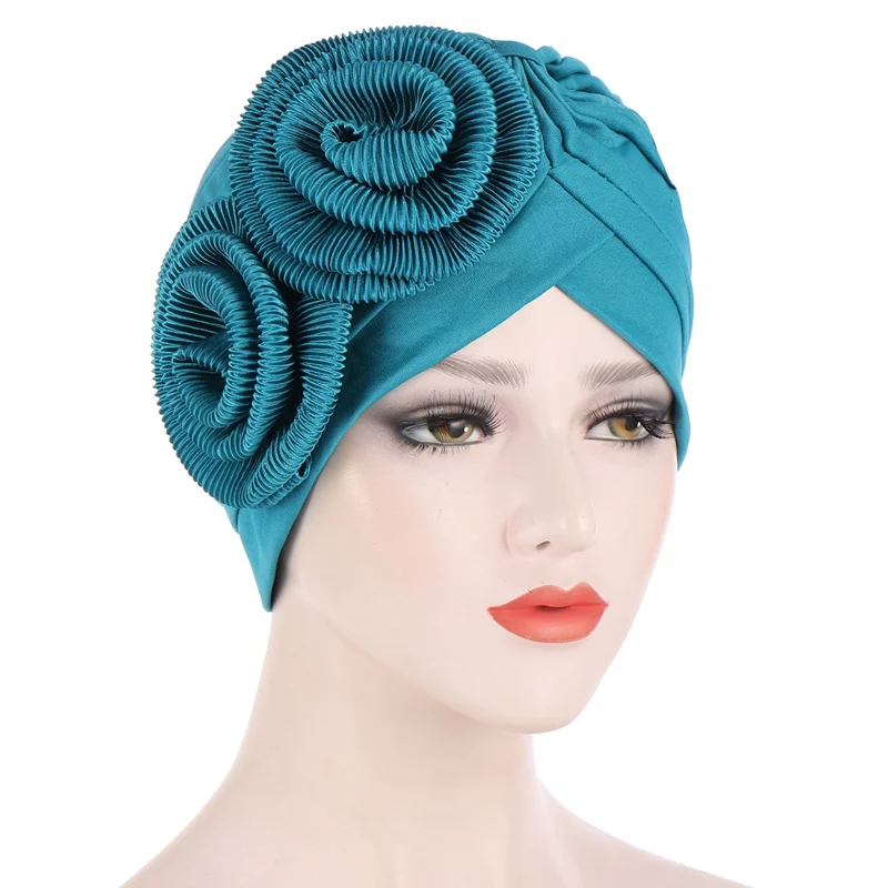 

Тюрбан женский однотонный, с аппликацией, элегантный, Hijab шарф Мусульманский