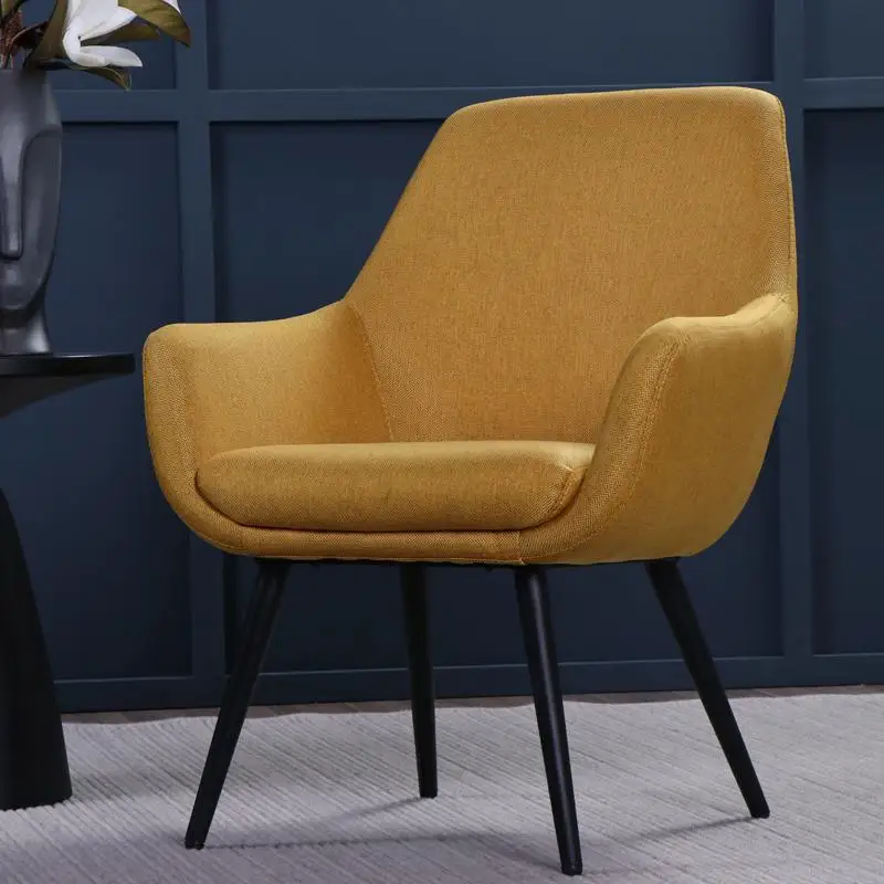 Скандинавский диван зеленый кожаный Одноместный кофейный стул современный