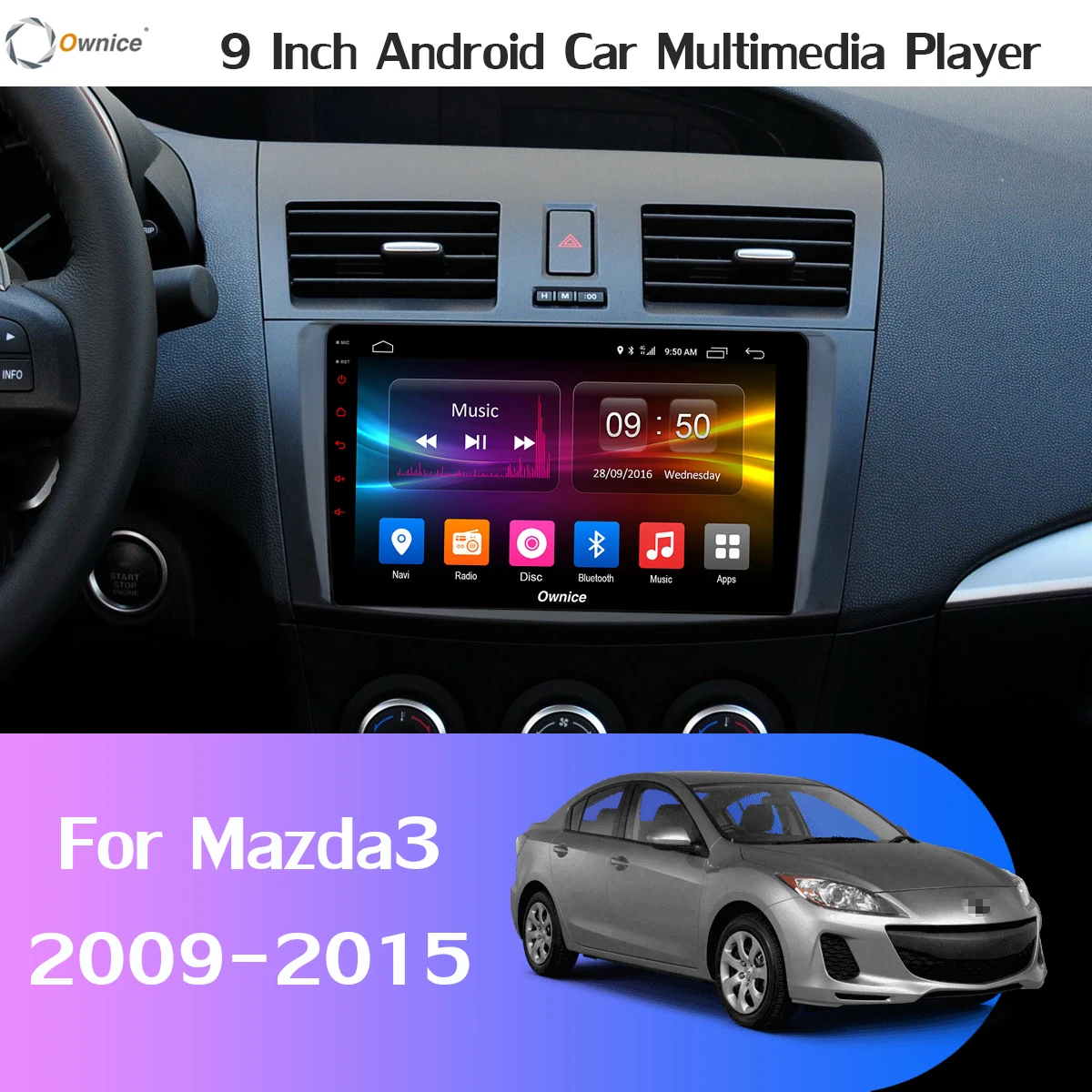 9&quot 360°Panoramic Android Car DVD Player For Mazda 3 Mazda3 2010 2011 2012 2013 2014 2015 GPS Radio Stereo DSP CarPlay 4G LTE |