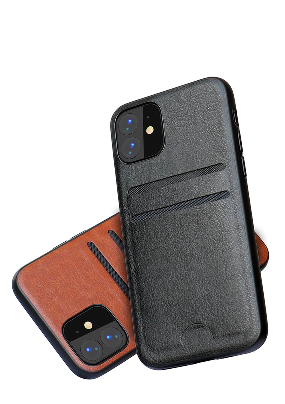 OTAO роскошный кожаный держатель для карт кошелек чехол для iPhone 11 Pro MAX XR XS X задняя крышка для iPhone 8 7 6 6s Plus Тонкий PU чехол