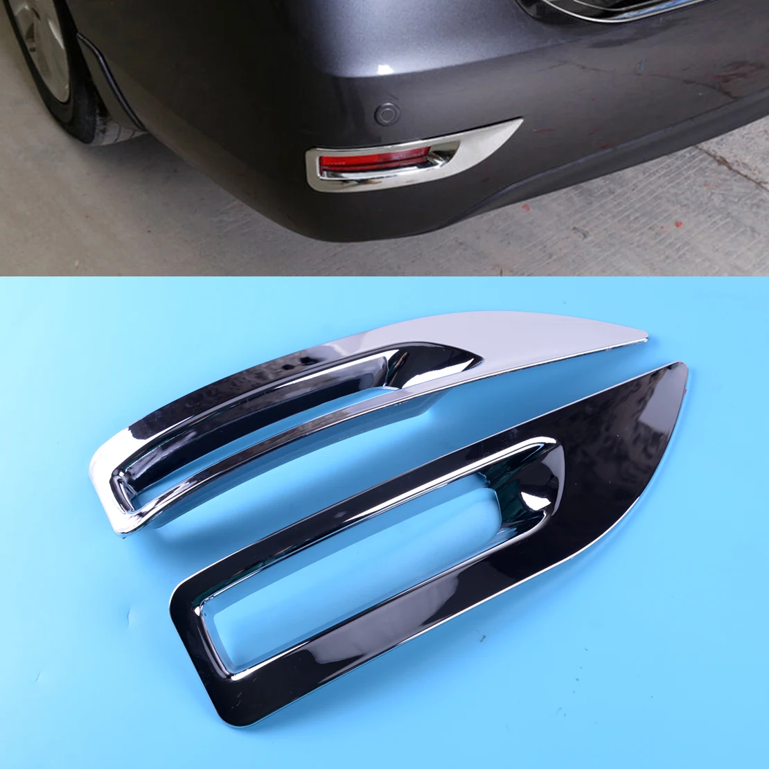 CITALL 2 шт. пластиковый задний бампер хромированный противотуманный светильник