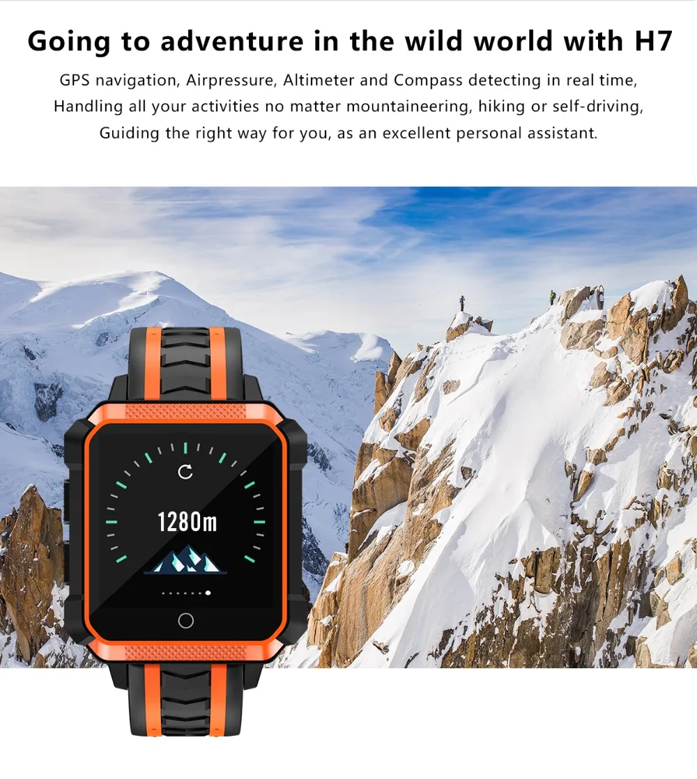 4G Smartwatch H7 телефон GPS спортивный фитнес трекер IP68 водонепроницаемый мужские