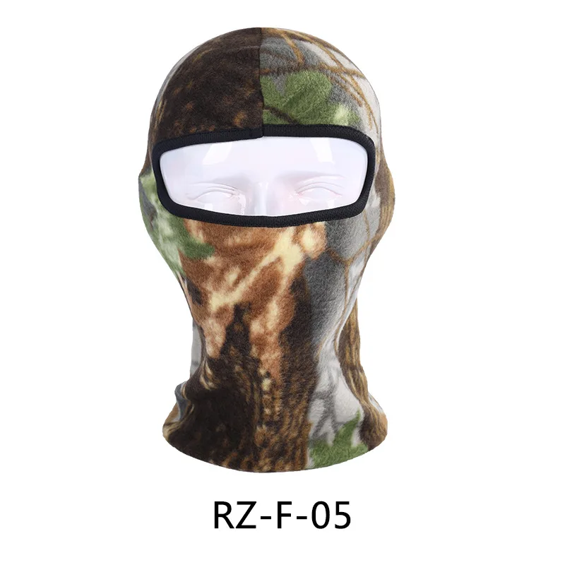 RZ-F-05 Балаклава, Зимняя Термальная флисовая велосипедная маска для лица для велосипеда, велосипедная кепка, шапка, защитная Лыжная маска для сноуборда, для мужчин и женщин, спортивная - Цвет: RZ-F-05