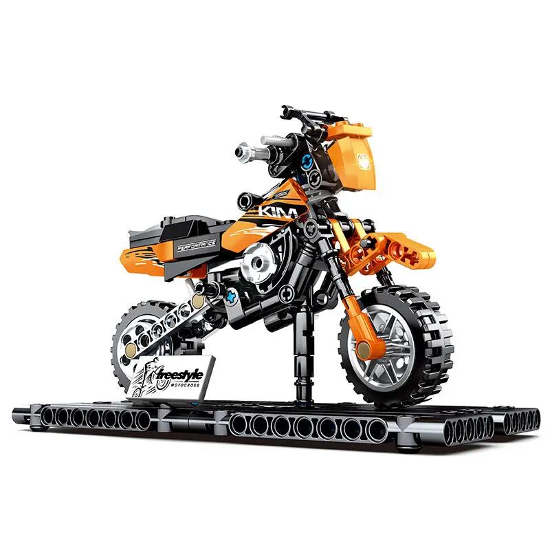 Technic SUV Moto Cross Bike украшение автомобиля строительные блоки кирпичи классическая