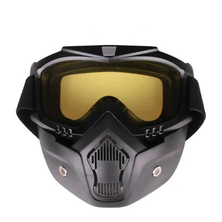 

Detachable Motorcycle Tactical Face Goggles Mask Wind Dust Proof Outdoor Cycling Open Face Helmet Protective Goggles Mask