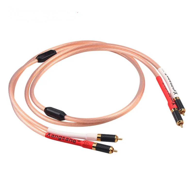 

1 пара 0,5 м 5N OCC сигнальный кабель из углеродного волокна позолоченный кабель rca к rca hifi усилитель мощности аудио кабель декодер